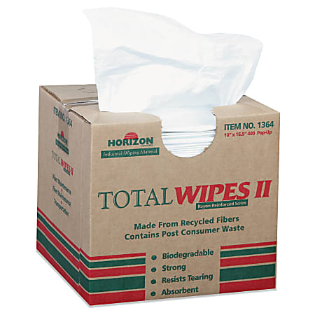 SKILCRAFT® Total Wipes II Machinery Wiping Towels, 10"