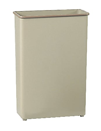 Safco® Rectangular Wastebasket, 22 Gallons, Sand