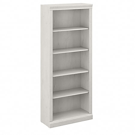 Bush Business Furniture Saratoga 72"H 5-Shelf Bookcase, Linen White Oak, Standard Delivery