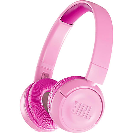 JBL JR300BT Kids Wireless Ear Headphones Pink - Office Depot