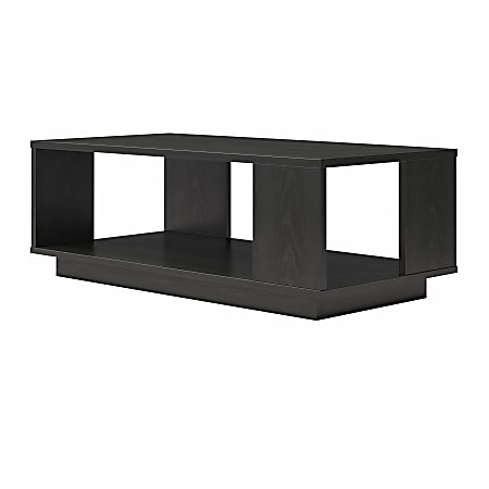 Ameriwood Home Knowle Contemporary Rectangle Coffee Table, 14"H x 39-9/16"W x 19-9/16"D, Black Oak