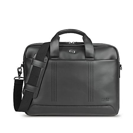 Solo New York Vinyl Murray Slim Brief With 15.6” Laptop Pocket, Black