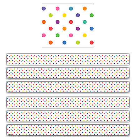 Teacher Created Resources® Border Trim, Colorful Dots, 35’, Set Of 6 Packs