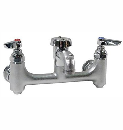 T&S Brass Service Sink Faucet, 8" Centers, Chrome