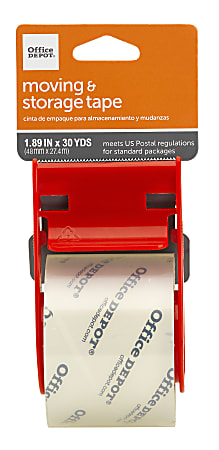 Office Depot® Brand Moving & Shipping Tape With Dispenser, 1.89" x 30 Yd., Clear