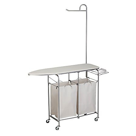 Honey-Can-Do Foldable Laundry Center, Extra Large Size, Natural/Silver