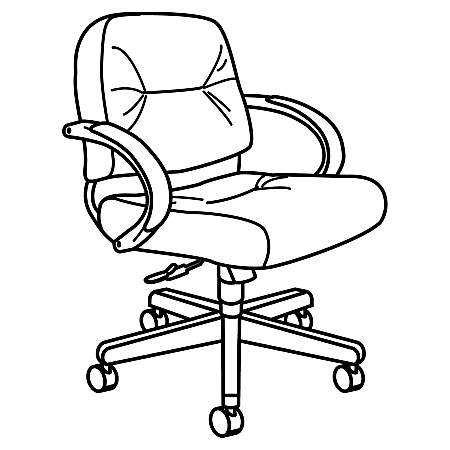 HON Pillow Soft Bonded Leather Mid Back Chair Black - Office Depot