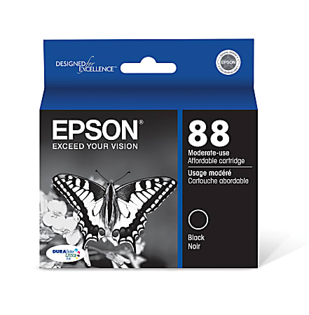 Epson® 88 DuraBrite® Ultra Black Ink Cartridge, T088120-S