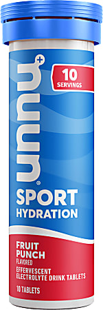 Nuun Sport Fruit Punch, 10 Tablets Per Tube, Box Of 8 Tubes