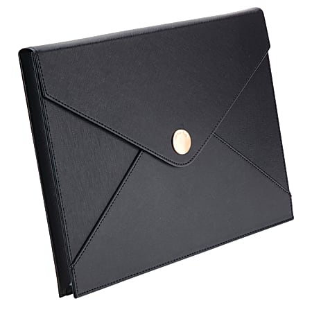 Black leather clearance document bag