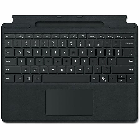 Microsoft Keyboard/Cover Case Microsoft Surface Pro Tablet - Black - Glass, Alcantara Body - 9" Height x 12.3" Width x 0.5" Depth