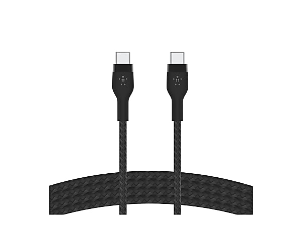 Belkin BoostCharge Pro Flex Braided USB-C To USB-C Charger Cable, 2M/6.6FT, Black