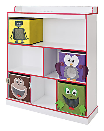 Altra Kids Bookcase, Kids, 4-Bin, 42 1/2"H x 37 1/16"W x 11 3/4"D, White