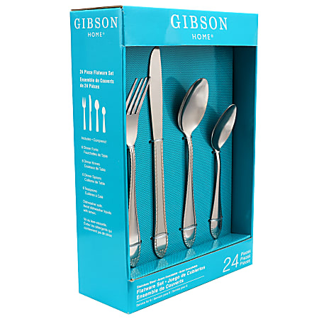 Gibson Home New Wilmington 24-Piece Stainless-Steel Flatware Set