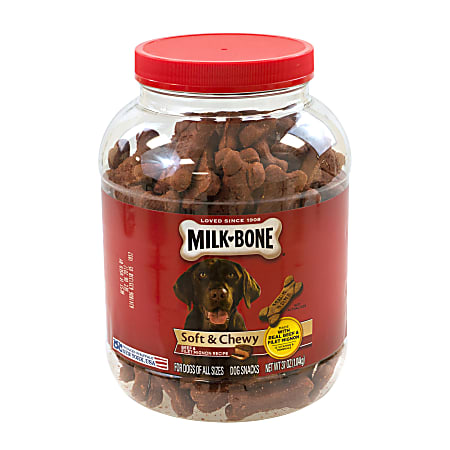 Milk Bone Soft Chewy Beef Dog Treats 37 Oz Tub Office Depot