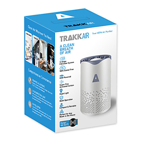 TRAKK True HEPA Air Purifier 10 Sq Ft Silver
