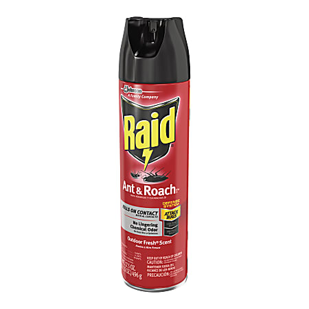 Raid Ant & Roach Killer Spray - Spray - Kills Cockroaches, Ants, Silverfish, Water Bugs, Palmetto Bug, Carpet Beetle, Earwig, Spider, Lady Beetle, Black Widow Spider - 1.09 lb - Red - 2 / Pack Raid Ant & Roach Killer Spray - Spray - Kills Cockroaches, Ants, Silverfish, Water Bugs, Palmetto Bug, Carpet Beetle, Earwig, Spider, Lady Beetle, Black Widow Spider - 1.09 lb - Red - 2 / Pack