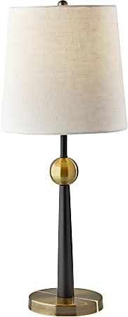 Adesso® Francis Table Lamp, 29"H, Off-White Shade/Black