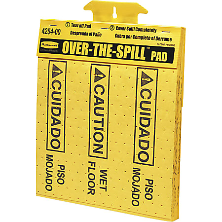 Rubbermaid Commercial Bilingual Over-The-Spill Pads Rubbermaid Commercial Bilingual Over-The-Spill Pads