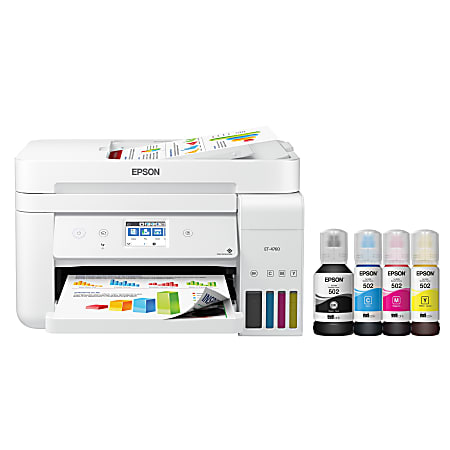 Epson® EcoTank® ET-4760 SuperTank® Wireless Inkjet All-In-One Color Printer