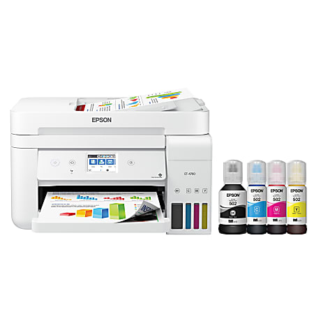 Epson® EcoTank® ET-4760 SuperTank® Wireless Color Inkjet All-In-One Printer