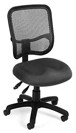 OFM Mesh Comfort Series Fabric Mid-Back Ergonomic Task Chair, Gray/Black