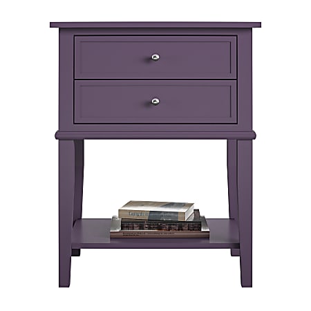 ameri×N.Holywood Ameriwood Home Edgewater Nightstand with Drawer in Gray Oak