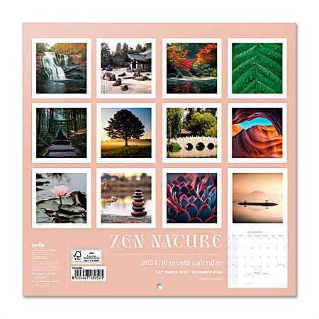 Trends International 2024 Zen Mini Wall Calendar 