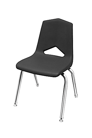 Marco Group™ MG1100 Series Stacking Chairs, 18-Inch, Black/Chrome, Pack Of 4