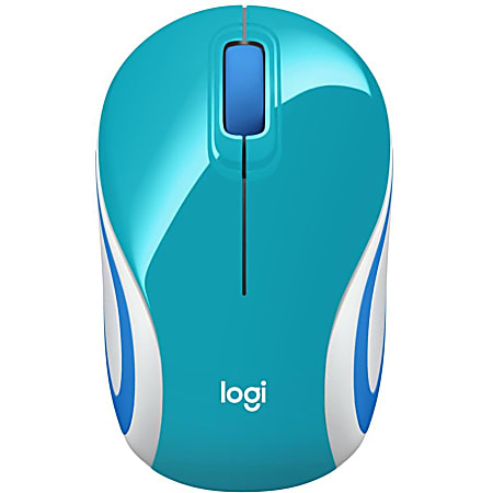 Logitech Wireless Mini Mouse M187 - Optical - Wireless - Radio Frequency - Teal - USB - 1000 dpi - Scroll Wheel - 3 Button(s)