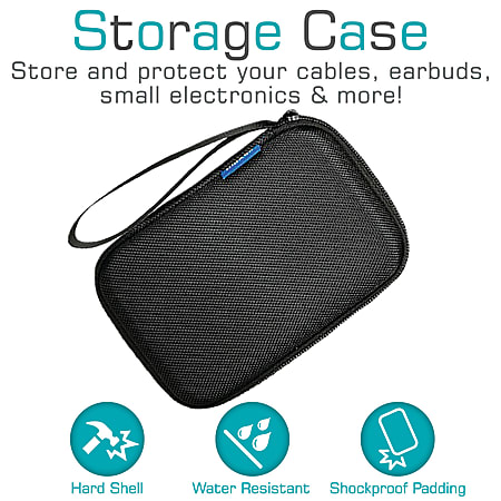 Maxell Shock Absorbent Mobile Storage Case Black 195515 - Office Depot