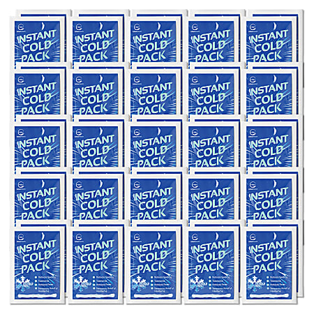 AllSett Health® Instant Disposable Cold Packs, 6” x 4-1/2”, Blue, Pack Of 50 Cold Packs