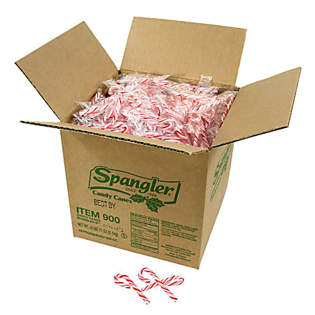 Spangler Mini Peppermint Candy Canes, Bag Of 500 Pieces