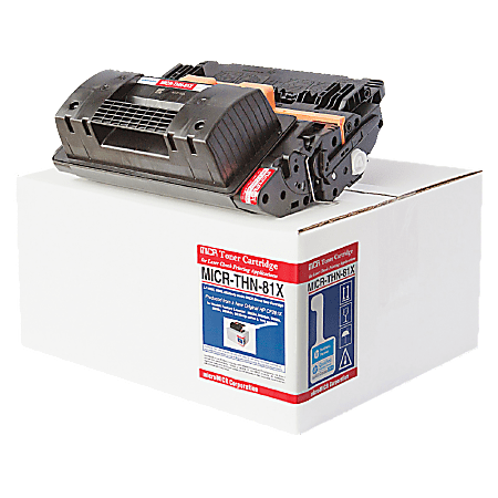 microMICR MICR Toner Cartridge - Alternative for HP 81X - Laser - High Yield - 25000 Pages - Black - 1 Each microMICR MICR Toner Cartridge - Alternative for HP 81X - Laser - High Yield - 25000 Pages - Black - 1 Each