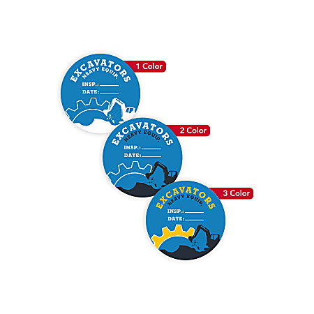 Custom Printed Outdoor Weatherproof 1-, 2- Or 3-Color Labels And Stickers, 1-1/2" Circle, Box Of 250