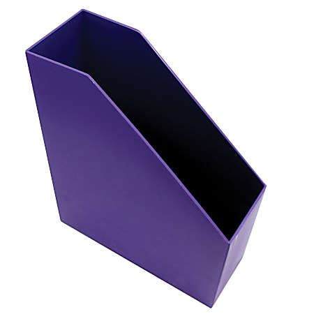 Romanoff Magazine Files, 9 1/2"H x 3 1/2"W x 11 1/2"D, Purple, Pre-K - Grade 8, Pack Of 3