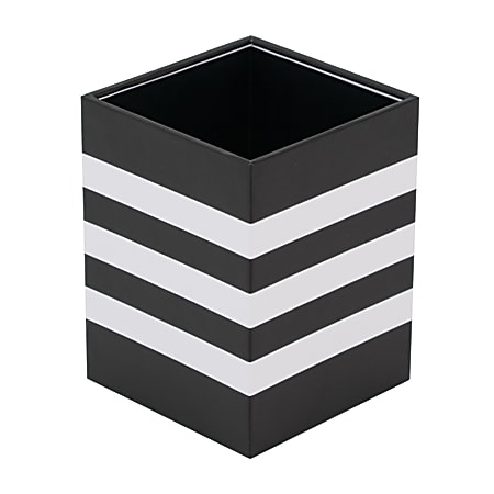 See Jane Work® Black and White Stripe Pencil Cup