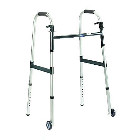 Invacare® I-Class™ Dual-Release Wheeled Walkerr, Adult w-3" Wheels, Fits Users 5'3"-6'4"