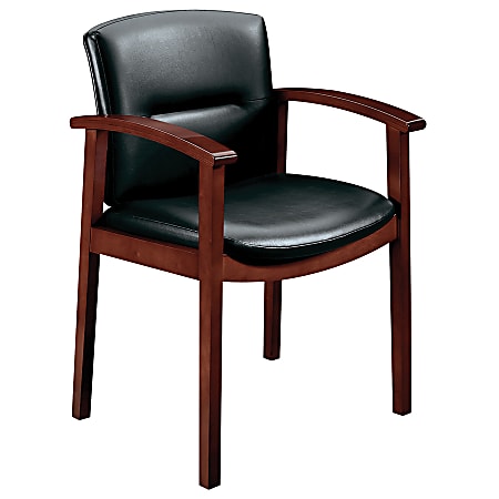 HON® Park Avenue Executive Leg-Base Guest Chair, 23 5/8"H x 23 1/2"W x 22"D, Mahogany/Black