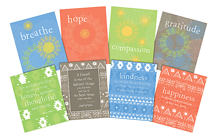 Barker Creek Art Prints, 8" x 10", Celebrate Kindness, Set Of 8 Prints