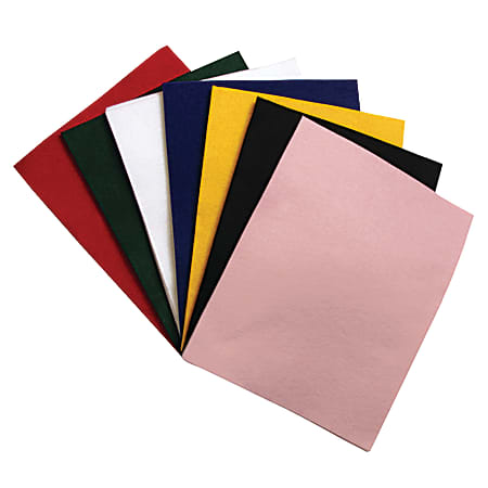 Creativity Street One Pound Felt Sheets 30 Pieces 9 x 12 30 Pack Assorted -  Office Depot