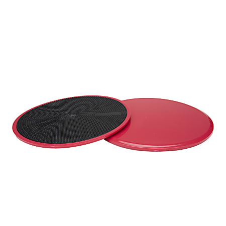 Mind Reader Fitness Glider Discs, Red, Set Of 2 Discs