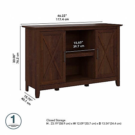 Bush Furniture Key West 47 W Accent Cabinet With Doors Bing Cherry ...