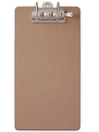 17x11 Clipboard Hardboard Panel Featuring an 8 Hinge Clip Brown