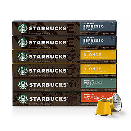 Starbucks Single Serve Coffee Freshpacks Variety Pack Carton Of 60 6 x 10  Per Box - Office Depot