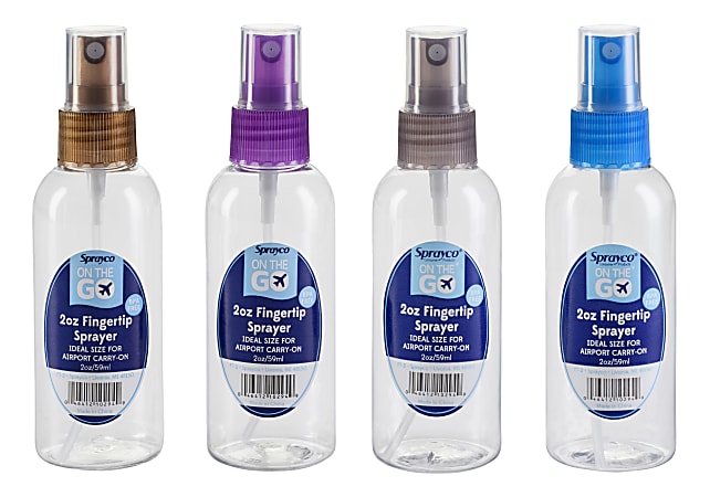 Sprayco Empty Fingertip Spray Bottle, 3 Oz, Assorted Colors