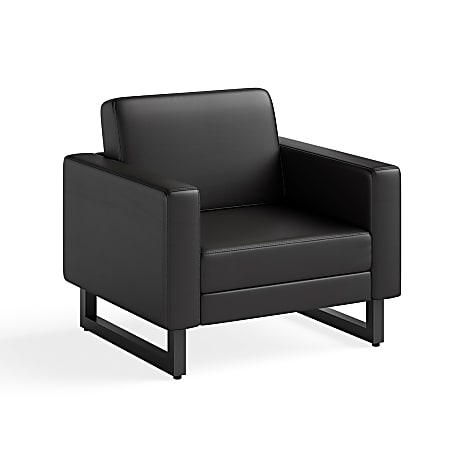 Safco® Mirella Lounge Chair, Black/Black