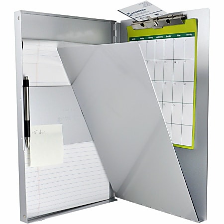 Saunders Snapaks Form Holder Storage Clipboard, Legal Size, Silver