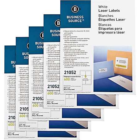 Business Source Bright White Premium quality Address Labels 3 ...