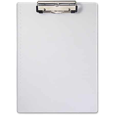 Saunders Clipboard - 0.50" Clip Capacity - 8 1/2" x 12" - Low-profile - Acrylic - Clear - 1 Each